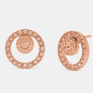 Coach open Circle Halo Stud Earrings